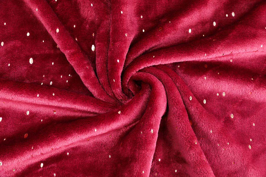 bronzed gold foil double side flannel fleece fabric for blanket garment dress 