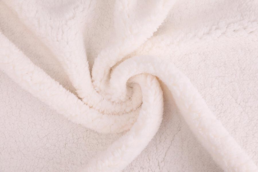 100% polyester double side cationic dying sherpa fleece fabric for blanket garment 