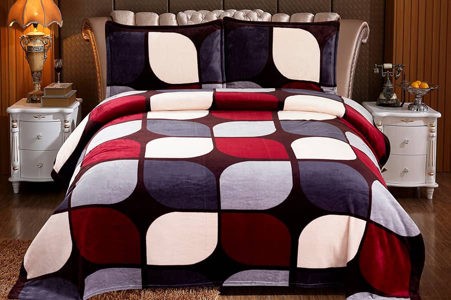  Luxury Plaid Pattern Hotel Use Quilt Cover Bedsheets Bedding Sets For Travelling 