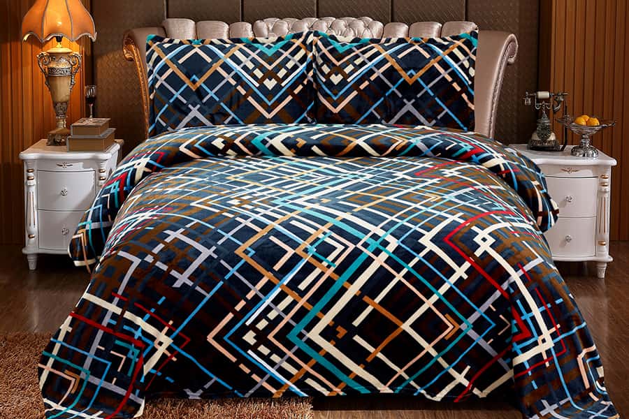 Black And Red Plaid Pattern Bet Sheet Bedding Set For Winter Season 
