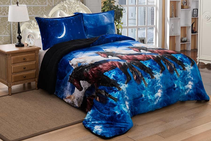 home textile bright warmth double sherpa and flannel bedding Quilt