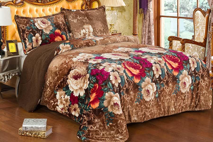 Comfortable hotel Printed flannel filling Polyester Warm Sherpa quilt for winter 