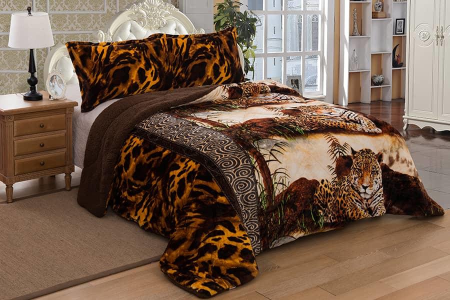 Winter Europe Style Soft Breathable Warm Sherpa Fleece Bedding Quilt 