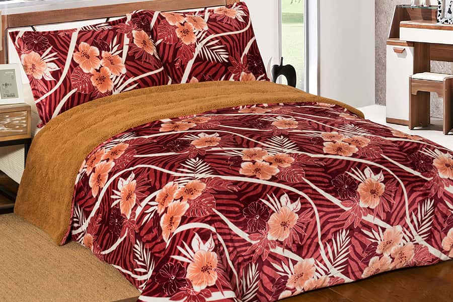 Superior flannel fleece comforter/estofar with super soft hand feeling 