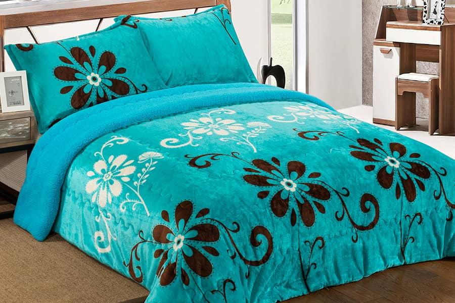 Best selling solid color multi-needle quilting printing polyester flannel blanket for hotel