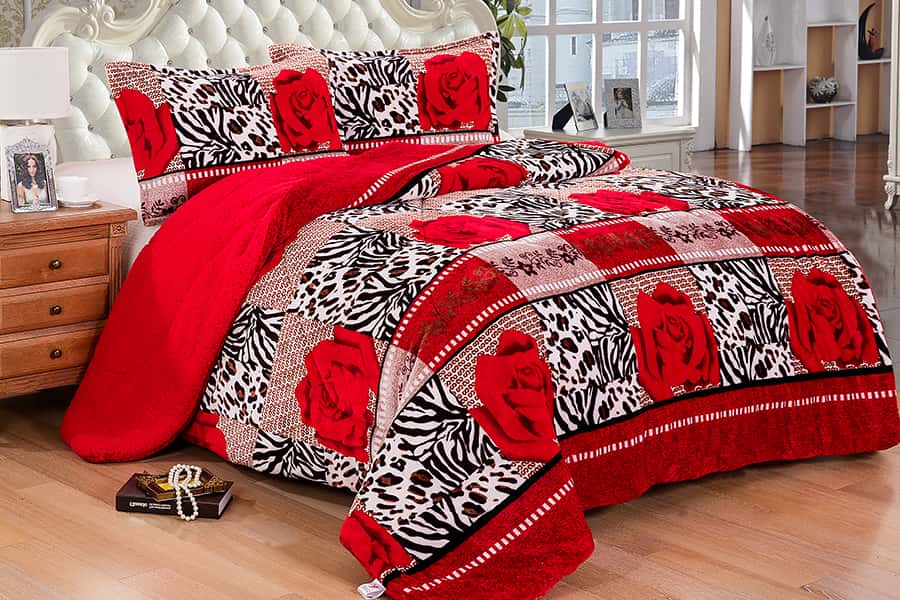 Luxury and comfortable quilt set flannel shirt soft bedspread quilt