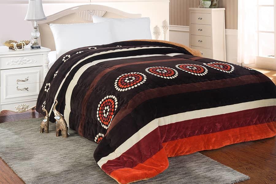 Comfortable hotel Printed flannel filling Polyester Warm Sherpa quilt for winter