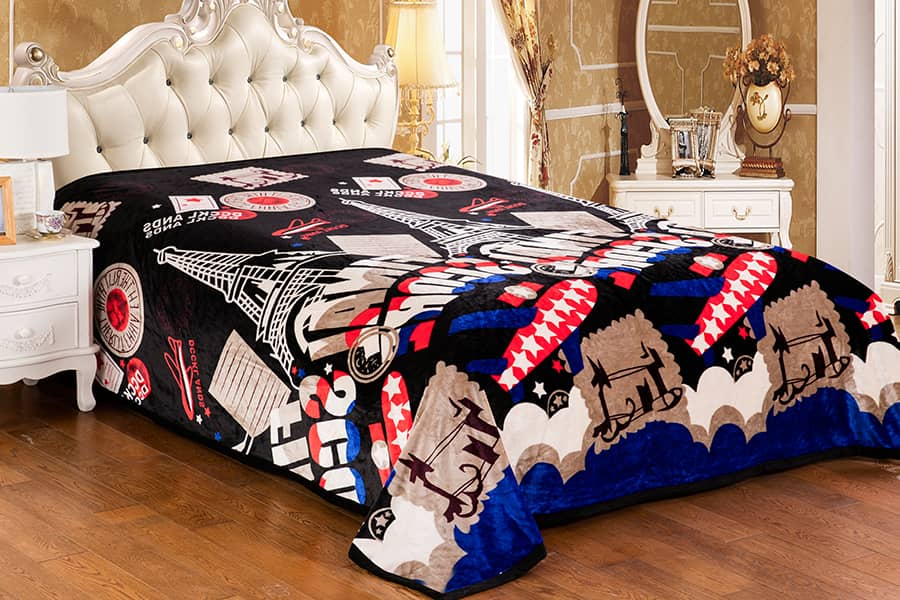 Adult Age Group and Polyester Material 100%Polyester Plaid Flannel Blanket 