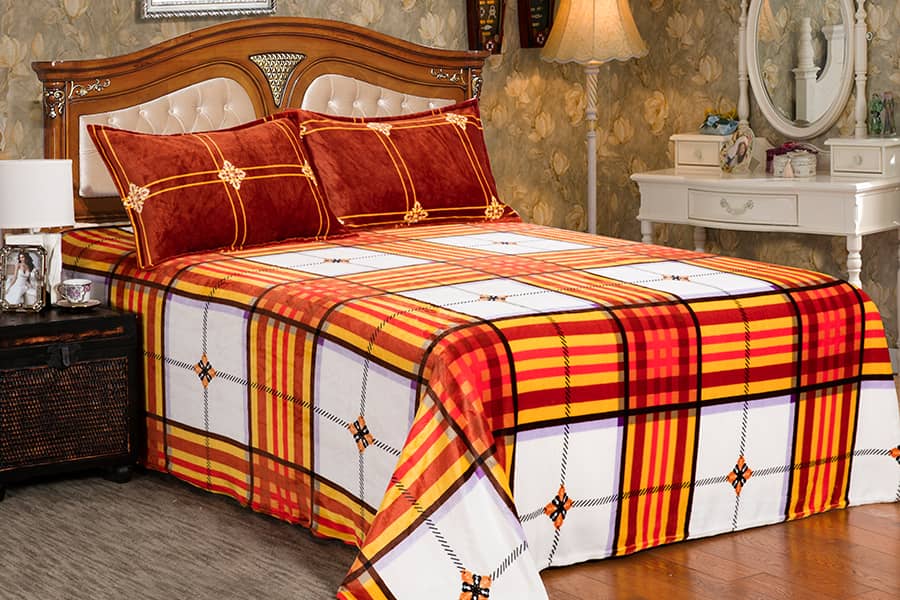 Wholesale 100% Polyester Burnt Out Printed Plain Coral Fleece Blanket For Adults 
