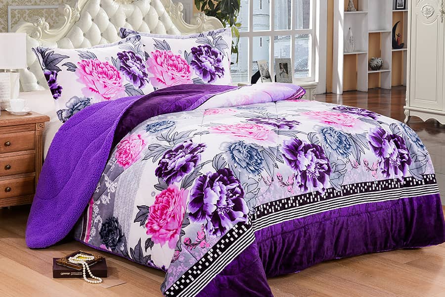 Good Quality Super Soft High Fleece Bright Striped Cozy Warm Flannel Blanket