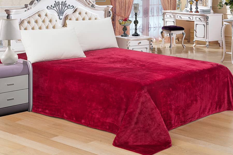 Factory Sale Flower Pattern Printed Fleece Bed Blanket for Adults 