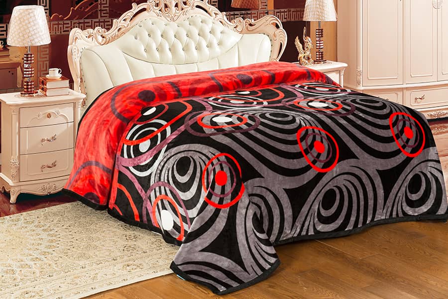 wholesale printed tree leaves flannel blanket 