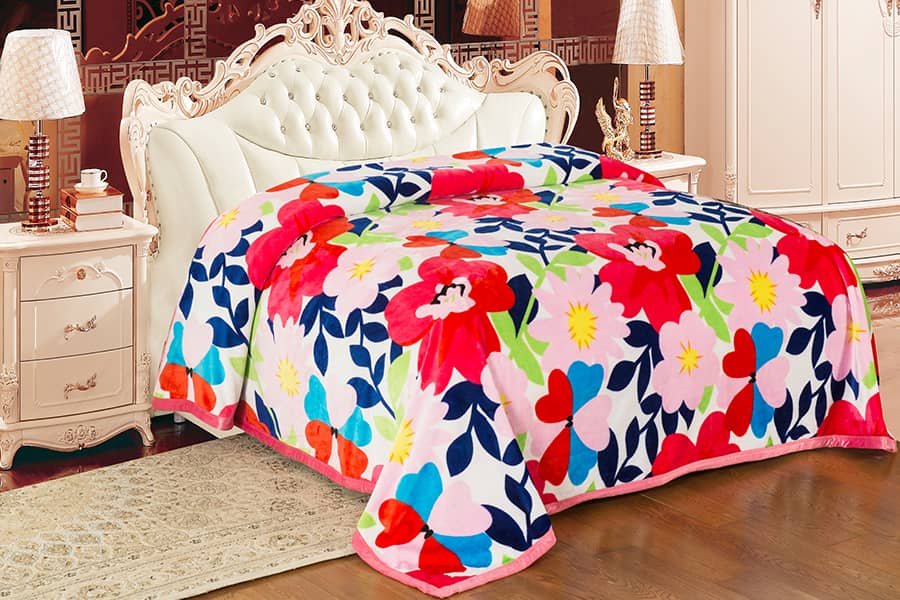 Good Quality Super Soft High Fleece Bright Striped Cozy Warm Flannel Blanket