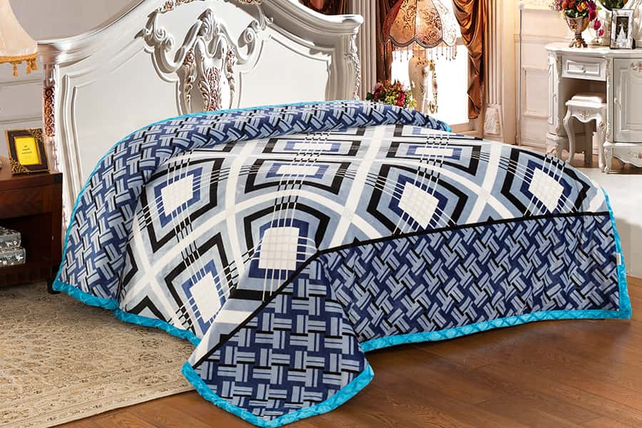 100% polyester plush printed double side coral fleece thick weight blanket 