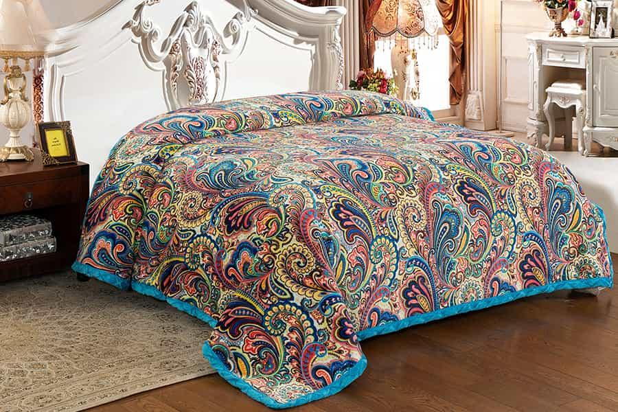 Classic Pattern Cozy Warm Custom Printed Fleece Blankets For Bedroom 
