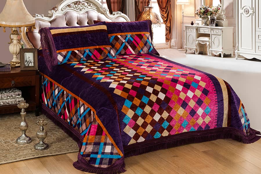 Classic Pattern Cozy Warm Custom Printed Fleece Blankets For Bedroom 