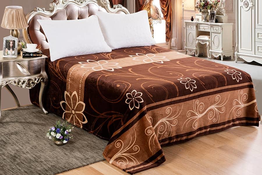 Warm Fuzzy Microfiber Flannel Printed Plaid Bed Blanket For Sofa 