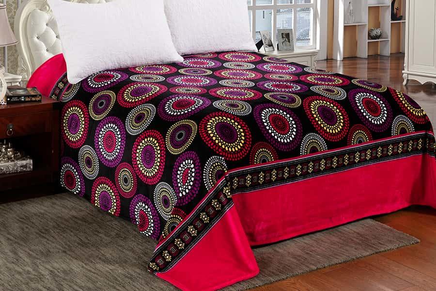 Classic Pattern Cozy Warm Custom Printed Fleece Blankets For Bedroom 