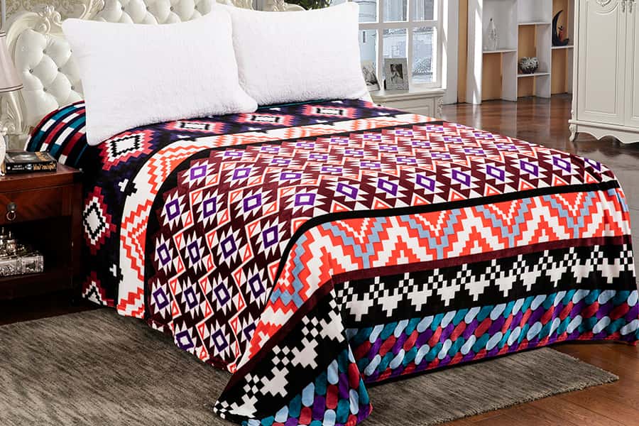 Super Soft Double Side Animal Pattern Printed Flannel Fleece Throw Blanket 