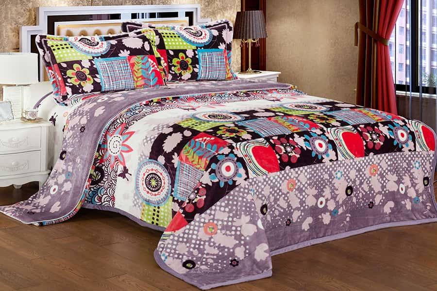 New Design customized portable digital double sided printed pattern flannel blanket 