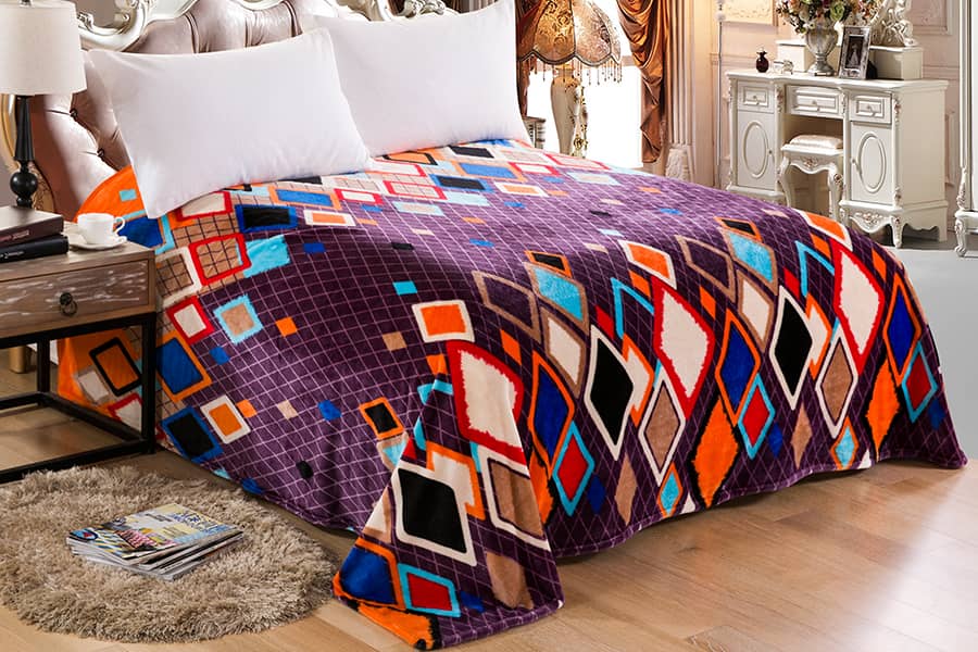 solid color animal pattern printed mink flannel fleece baby blanket for children 